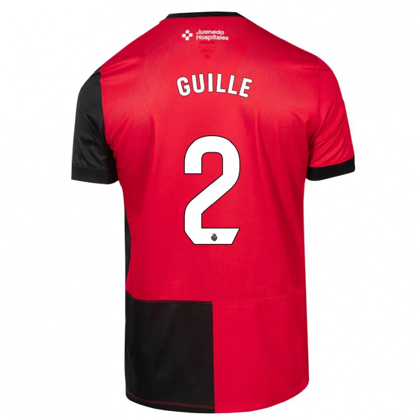 Danxen Kvinnor Guille Fernández #2 Svart Röd Vit Hemmatröja Matchtröjor 2026/27 Tröjor T-Tröja