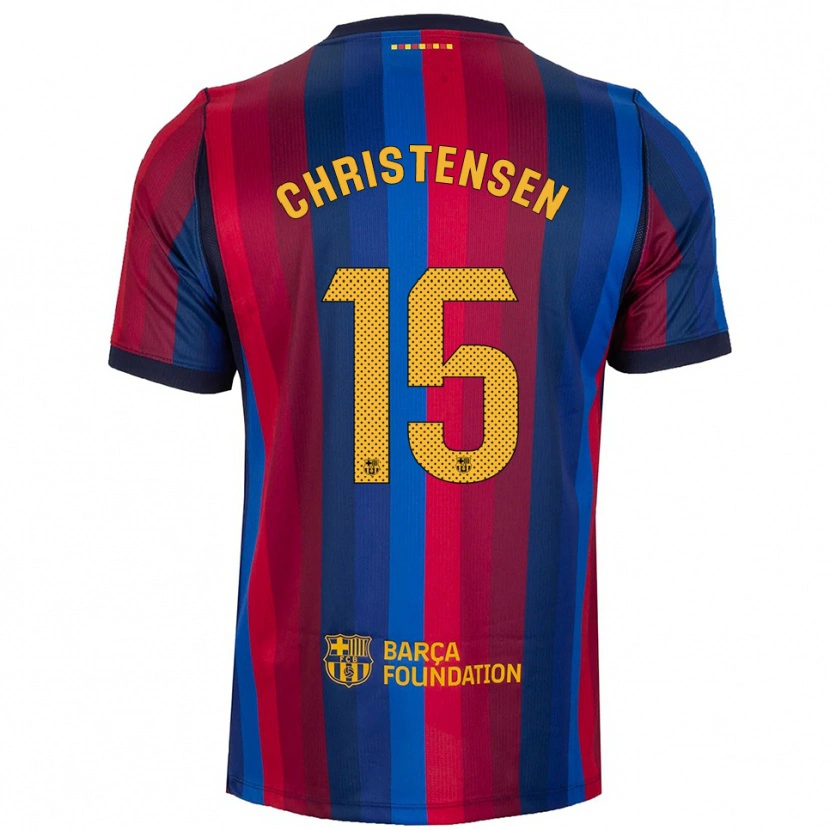Danxen Kvinnor Andreas Christensen #15 Kunglig Blå Röd Gul Hemmatröja Matchtröjor 2026/27 Tröjor T-Tröja