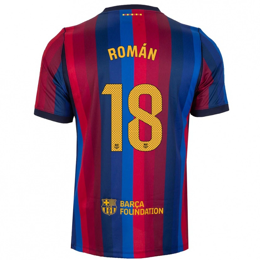 Danxen Kvinnor Pocho Román #18 Kunglig Blå Röd Gul Hemmatröja Matchtröjor 2026/27 Tröjor T-Tröja