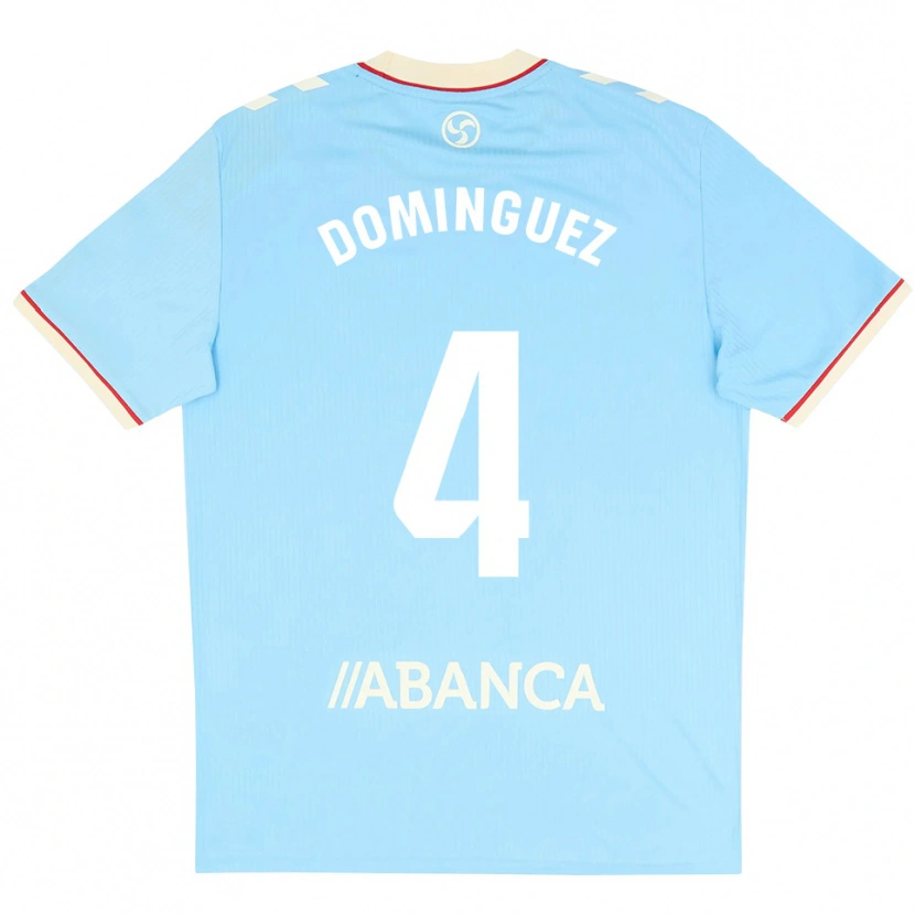 Danxen Kvinnor Javi Domínguez #4 Himmelblå Vit Röd Hemmatröja Matchtröjor 2026/27 Tröjor T-Tröja