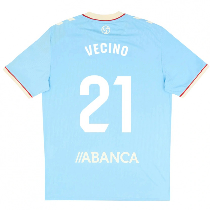 Danxen Kvinnor Matías Vecino #21 Himmelblå Vit Röd Hemmatröja Matchtröjor 2026/27 Tröjor T-Tröja