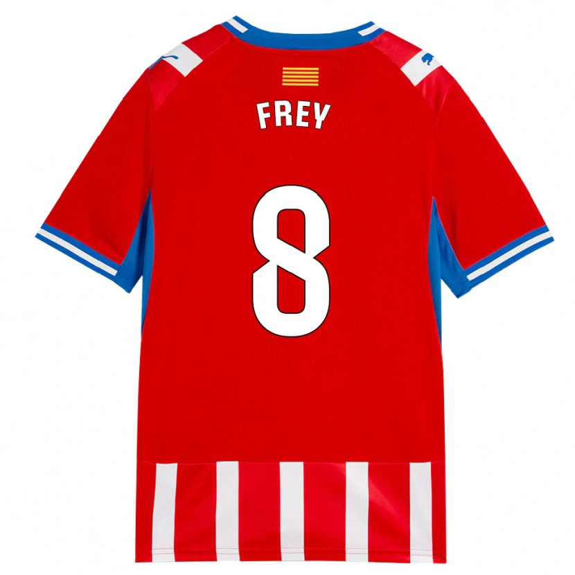 Danxen Kvinnor Darío Frey #8 Röd Vit Himmelsblå Hemmatröja Matchtröjor 2026/27 Tröjor T-Tröja