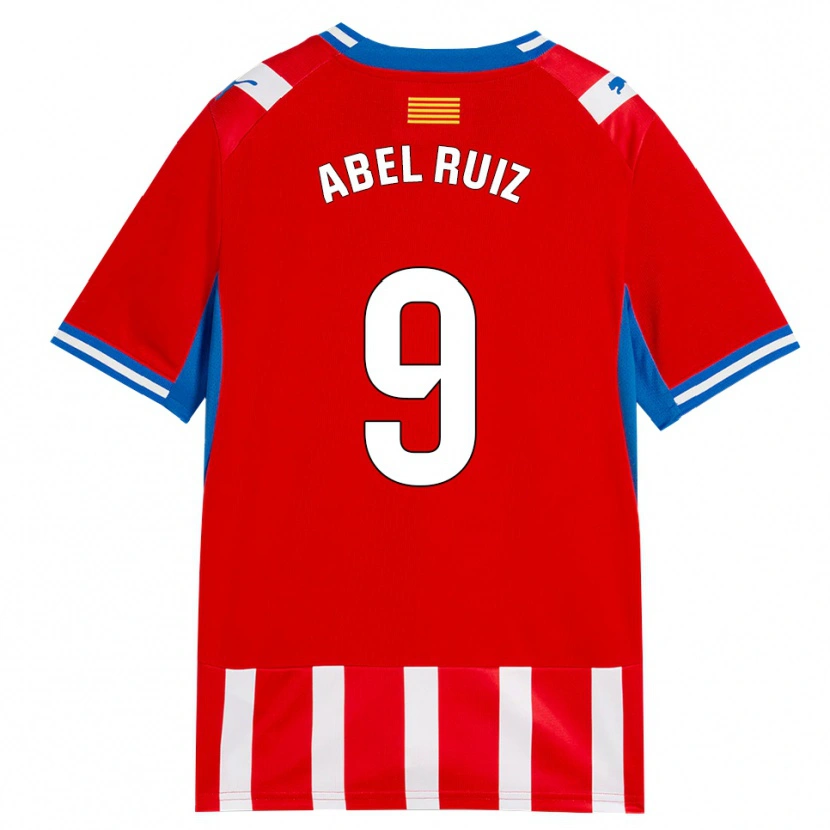 Danxen Kvinnor Abel Ruiz #9 Röd Vit Himmelsblå Hemmatröja Matchtröjor 2026/27 Tröjor T-Tröja