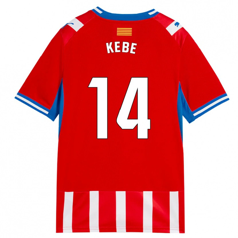 Danxen Kvinnor Moussa Kébé #14 Röd Vit Himmelsblå Hemmatröja Matchtröjor 2026/27 Tröjor T-Tröja
