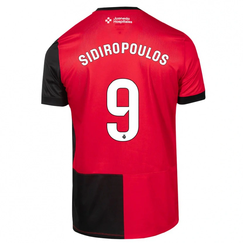 Danxen Kvinnor Anastasios Sidiropoulos #9 Svart Röd Vit Hemmatröja Matchtröjor 2026/27 Tröjor T-Tröja