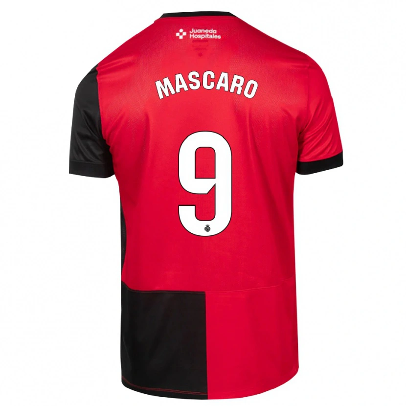 Danxen Kvinnor Pau Mascaró #9 Svart Röd Vit Hemmatröja Matchtröjor 2026/27 Tröjor T-Tröja