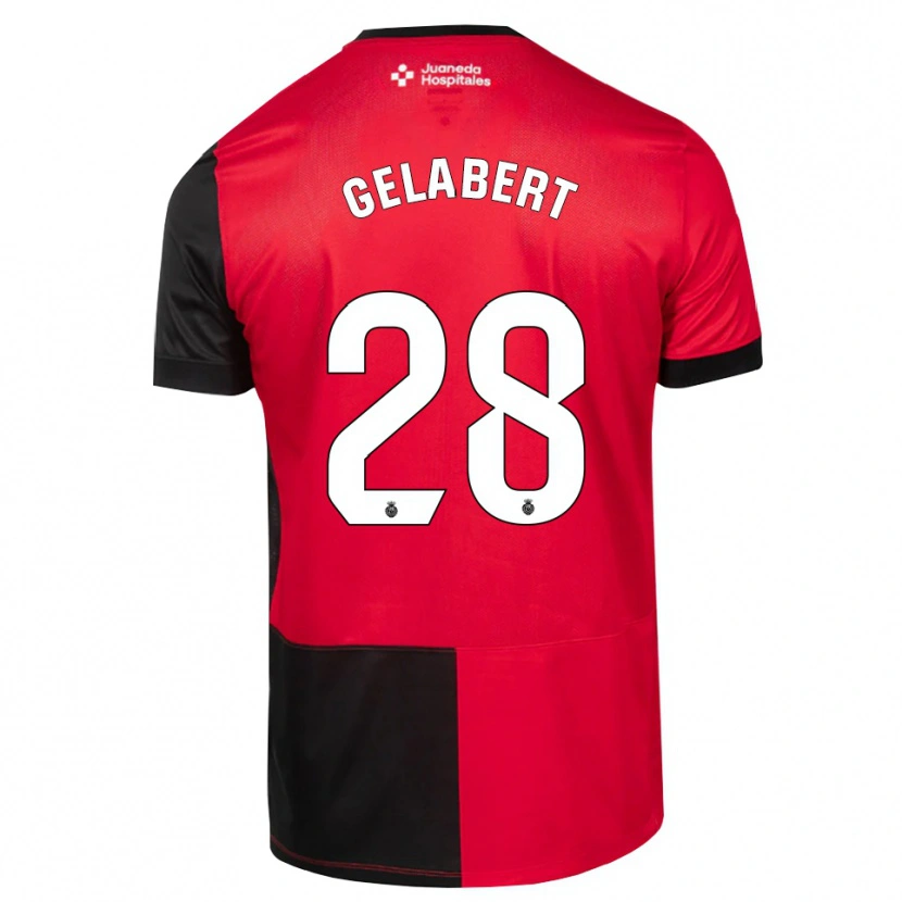Danxen Kvinnor Miquel Gelabert #28 Svart Röd Vit Hemmatröja Matchtröjor 2026/27 Tröjor T-Tröja