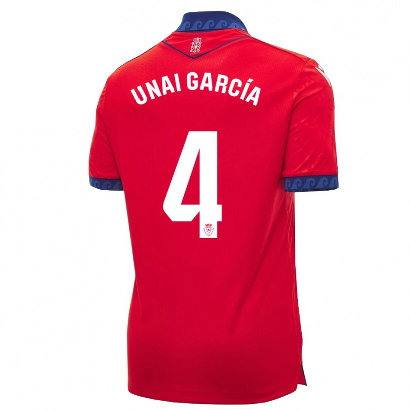 Danxen Kvinnor Unai García #4 Röd Marinblå Vit Hemmatröja Matchtröjor 2026/27 Tröjor T-Tröja