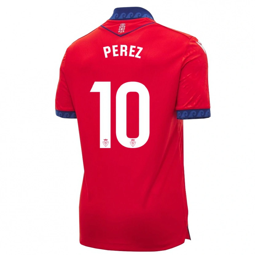 Danxen Kvinnor Bruno Pérez #10 Röd Marinblå Vit Hemmatröja Matchtröjor 2026/27 Tröjor T-Tröja