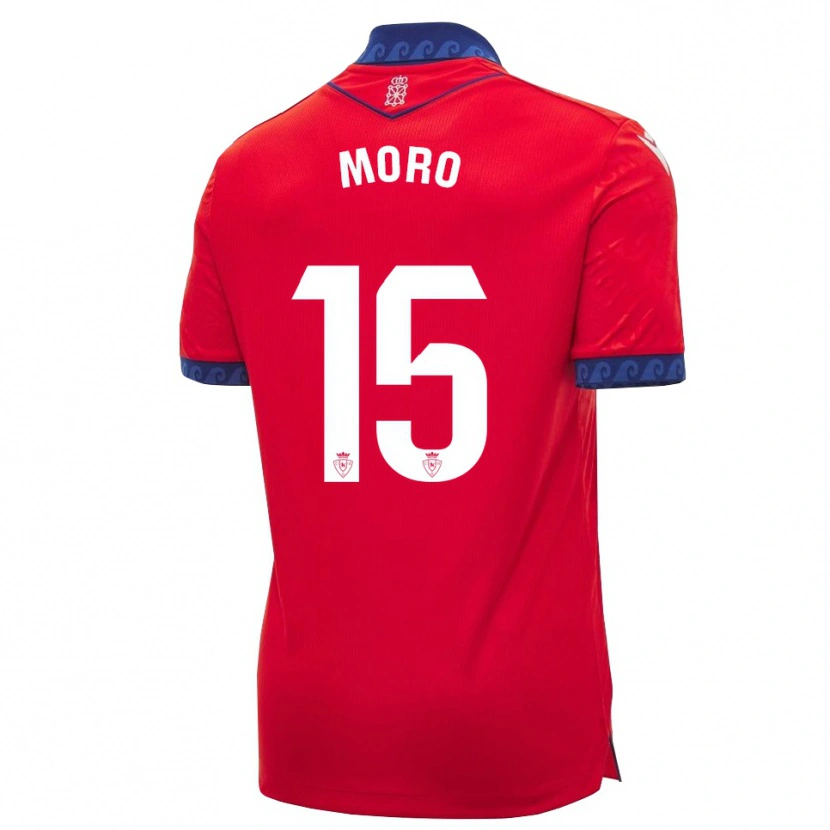 Danxen Kvinnor Raúl Moro #15 Röd Marinblå Vit Hemmatröja Matchtröjor 2026/27 Tröjor T-Tröja