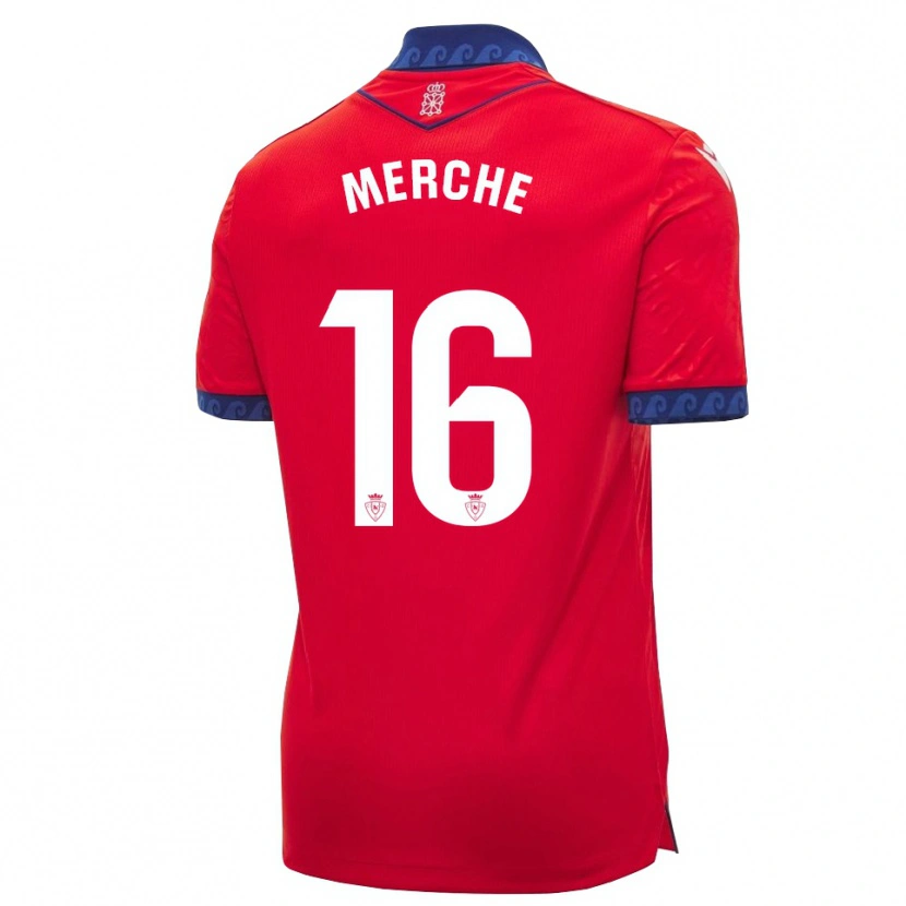 Danxen Kvinnor Merche Izal García #16 Röd Marinblå Vit Hemmatröja Matchtröjor 2026/27 Tröjor T-Tröja