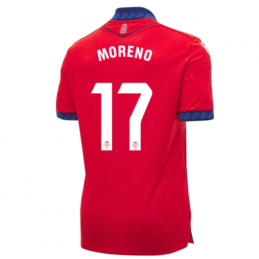 Danxen Kvinnor Pablo Moreno #17 Röd Marinblå Vit Hemmatröja Matchtröjor 2026/27 Tröjor T-Tröja