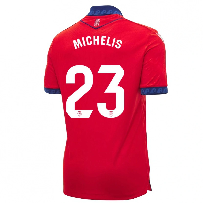 Danxen Kvinnor Nikolaos Michelis #23 Röd Marinblå Vit Hemmatröja Matchtröjor 2026/27 Tröjor T-Tröja