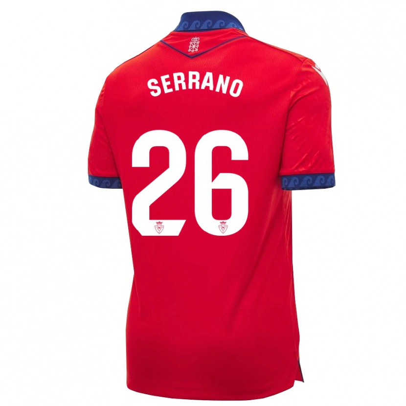Danxen Kvinnor Mikel Serrano #26 Röd Marinblå Vit Hemmatröja Matchtröjor 2026/27 Tröjor T-Tröja