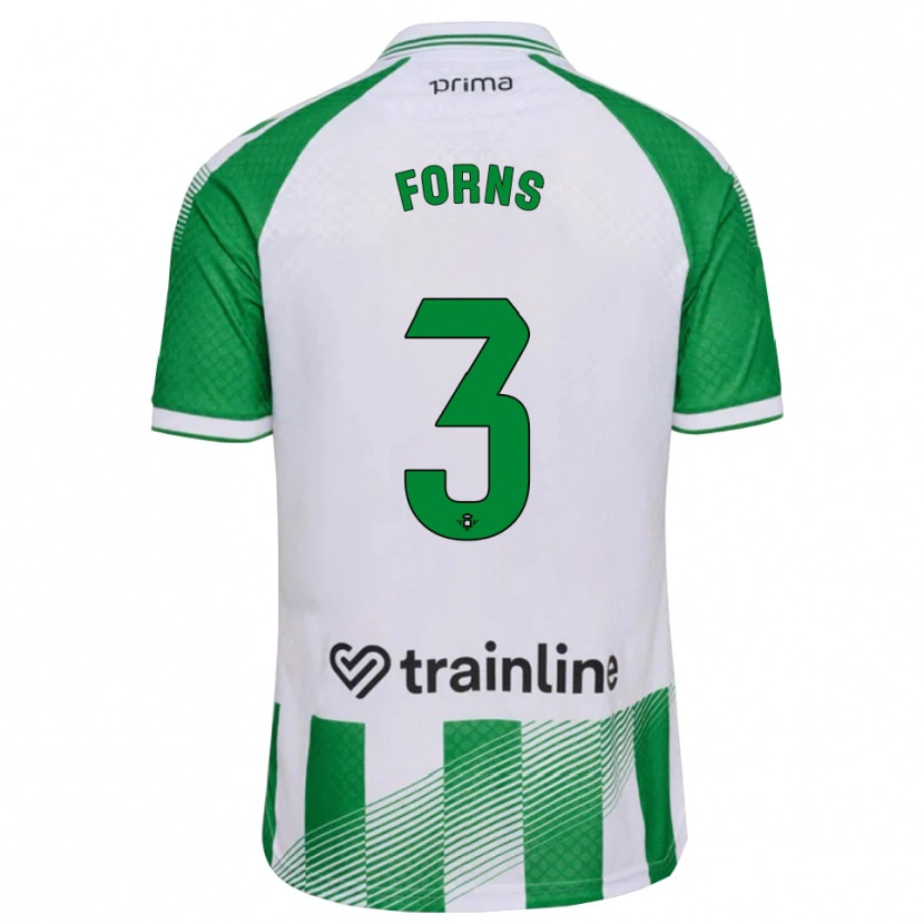 Danxen Kvinnor Ian Forns #3 Ljusgrön Svart Vit Hemmatröja Matchtröjor 2026/27 Tröjor T-Tröja