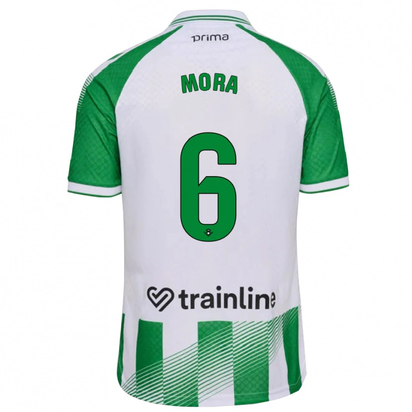 Danxen Kvinnor Marcos Mora #6 Ljusgrön Svart Vit Hemmatröja Matchtröjor 2026/27 Tröjor T-Tröja