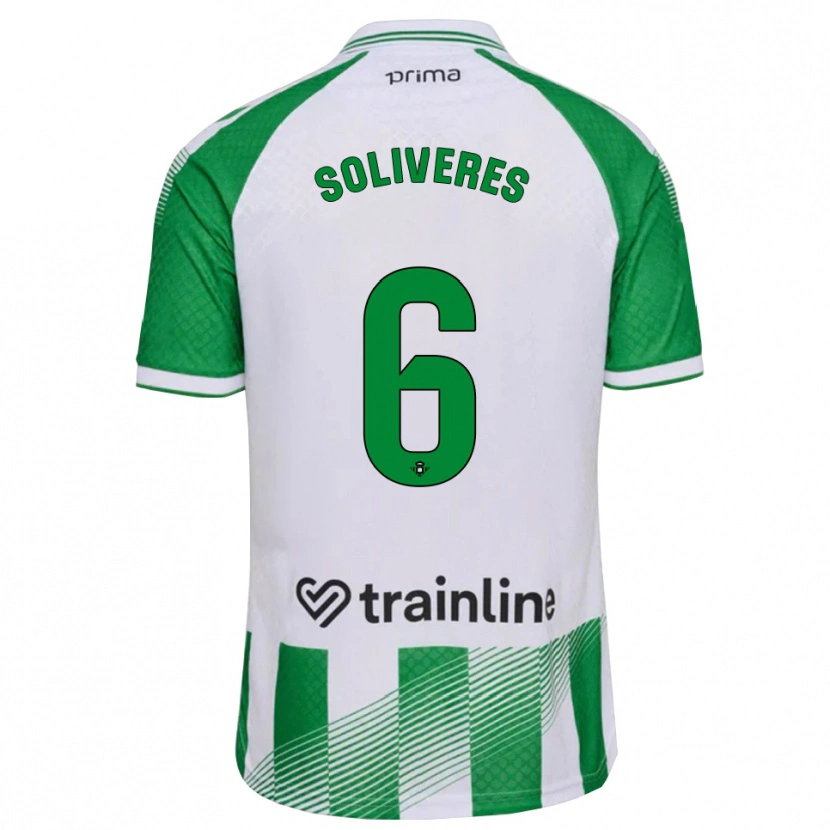Danxen Kvinnor Gema Soliveres #6 Ljusgrön Svart Vit Hemmatröja Matchtröjor 2026/27 Tröjor T-Tröja