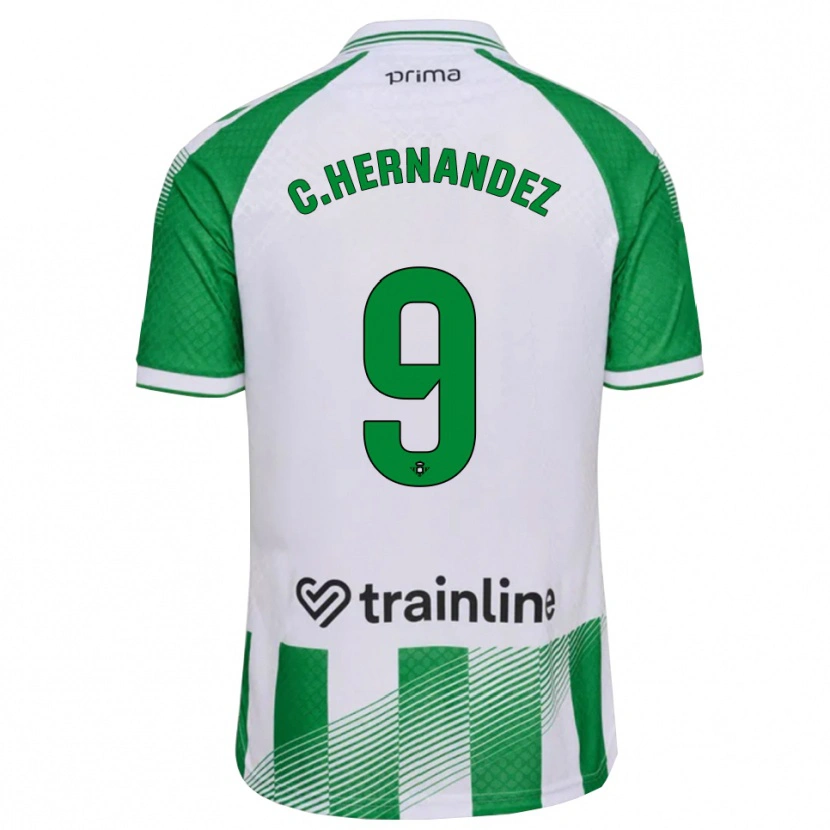Danxen Kvinnor Cucho Hernández #9 Ljusgrön Svart Vit Hemmatröja Matchtröjor 2026/27 Tröjor T-Tröja