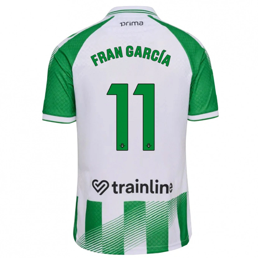Danxen Kvinnor Fran García #11 Ljusgrön Svart Vit Hemmatröja Matchtröjor 2026/27 Tröjor T-Tröja