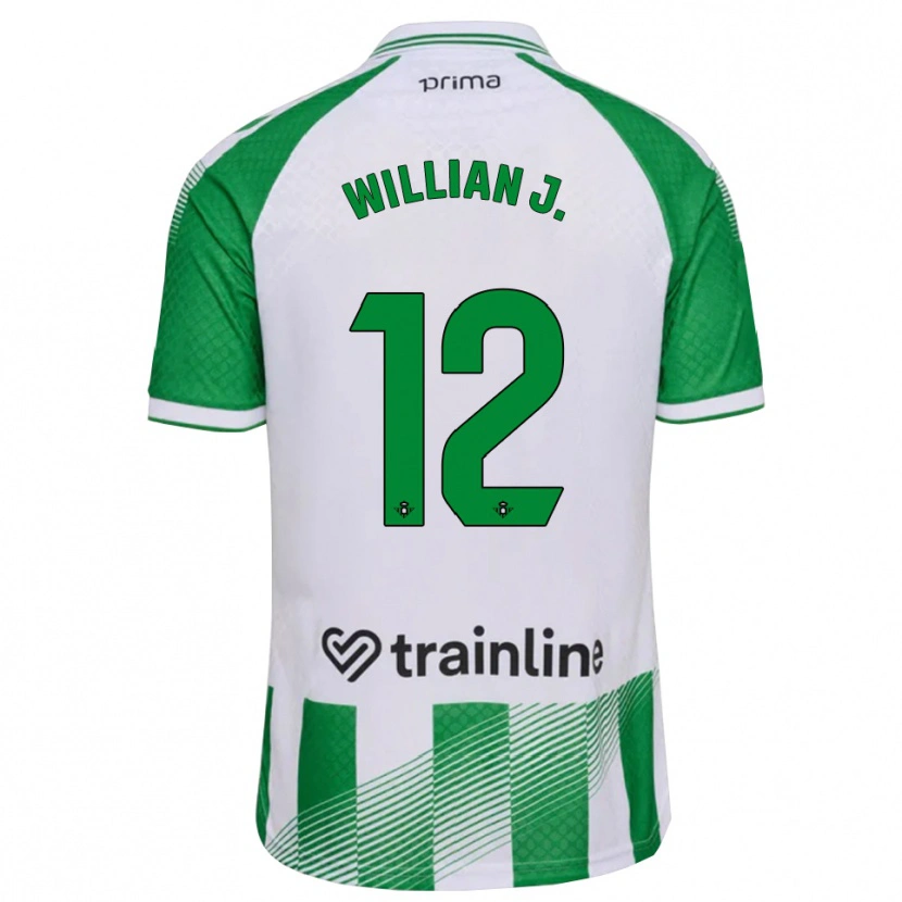 Danxen Kvinnor Willian Jose #12 Ljusgrön Svart Vit Hemmatröja Matchtröjor 2026/27 Tröjor T-Tröja