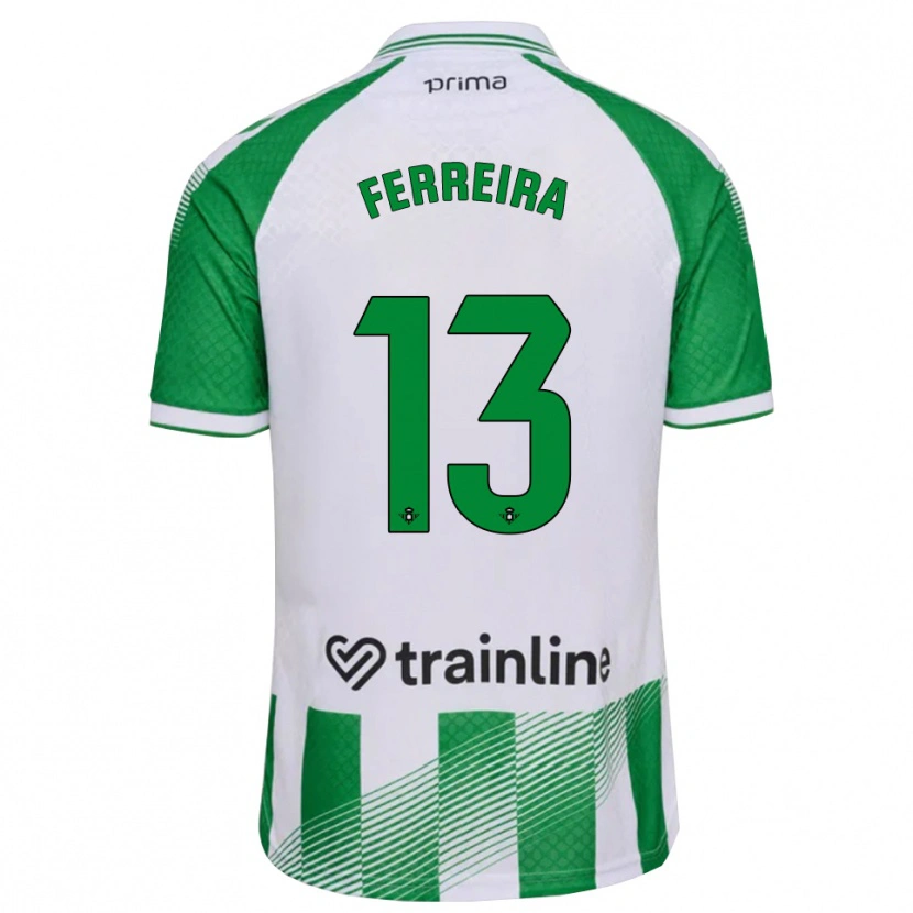 Danxen Kvinnor Kilian Ferreira #13 Ljusgrön Svart Vit Hemmatröja Matchtröjor 2026/27 Tröjor T-Tröja