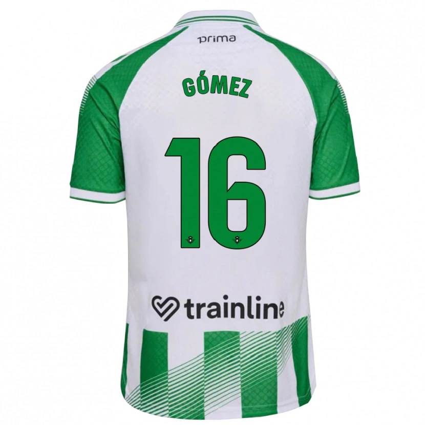 Danxen Kvinnor Valentín Gómez #16 Ljusgrön Svart Vit Hemmatröja Matchtröjor 2026/27 Tröjor T-Tröja