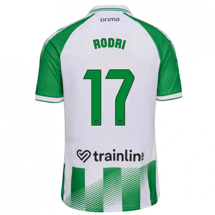 Danxen Kvinnor Rodri Sanchez #17 Ljusgrön Svart Vit Hemmatröja Matchtröjor 2026/27 Tröjor T-Tröja