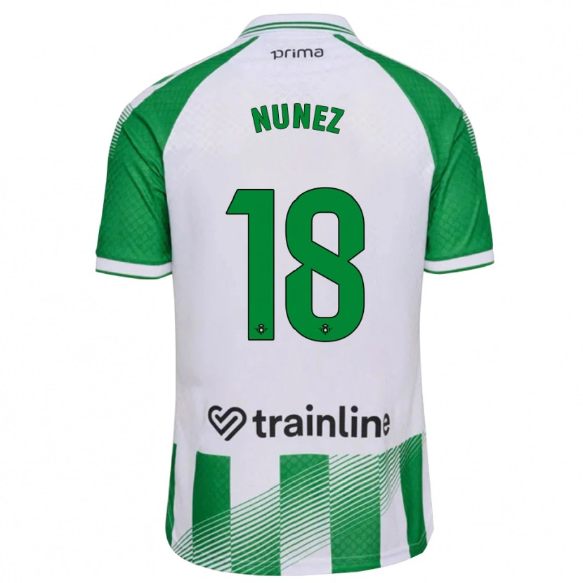 Danxen Kvinnor Romina Núñez #18 Ljusgrön Svart Vit Hemmatröja Matchtröjor 2026/27 Tröjor T-Tröja