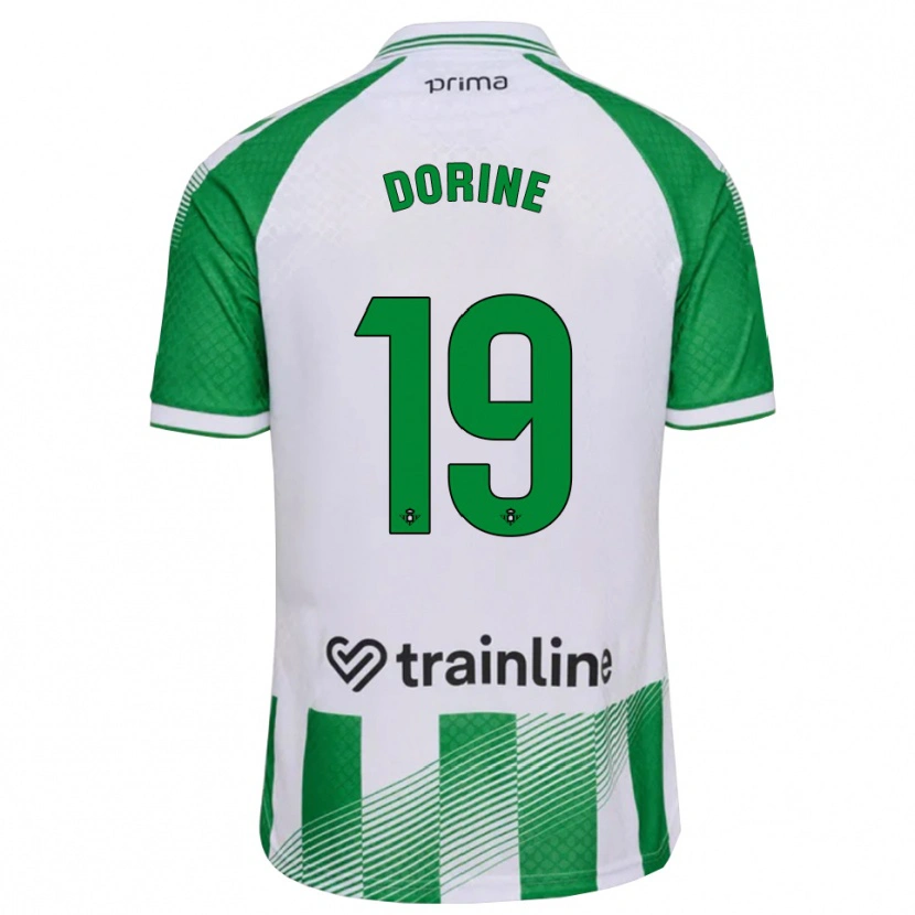 Danxen Kvinnor Dorine Nina Chuigoue #19 Ljusgrön Svart Vit Hemmatröja Matchtröjor 2026/27 Tröjor T-Tröja