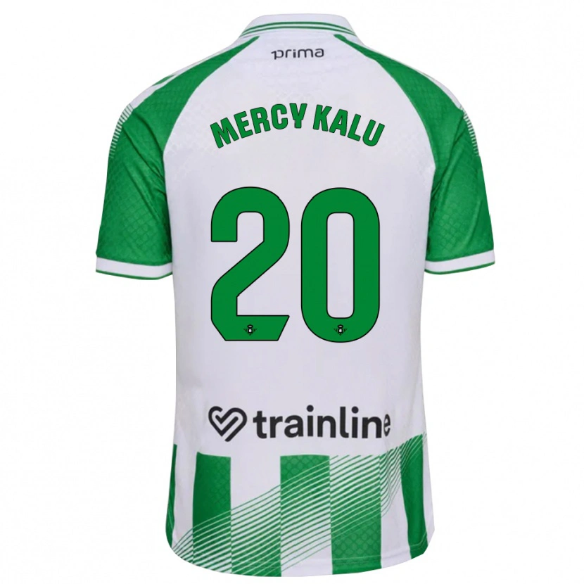 Danxen Kvinnor Chinyere Mercy Kalu #20 Ljusgrön Svart Vit Hemmatröja Matchtröjor 2026/27 Tröjor T-Tröja