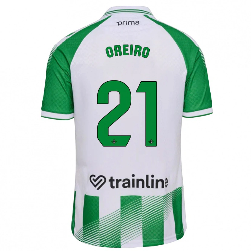 Danxen Kvinnor Jorge Oreiro #21 Ljusgrön Svart Vit Hemmatröja Matchtröjor 2026/27 Tröjor T-Tröja