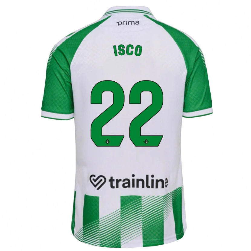 Danxen Kvinnor Isco #22 Ljusgrön Svart Vit Hemmatröja Matchtröjor 2026/27 Tröjor T-Tröja