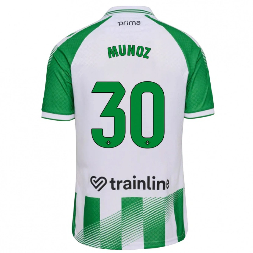 Danxen Kvinnor Blanca Muñoz #30 Ljusgrön Svart Vit Hemmatröja Matchtröjor 2026/27 Tröjor T-Tröja