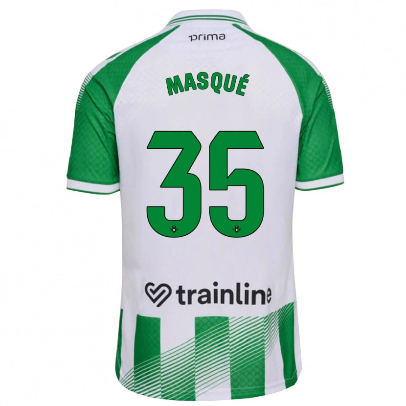 Danxen Kvinnor Òscar Masqué #35 Ljusgrön Svart Vit Hemmatröja Matchtröjor 2026/27 Tröjor T-Tröja