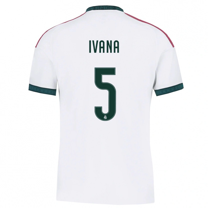 Danxen Kvinnor Ivana Andres #5 Mörkgrön Vit Röd Hemmatröja Matchtröjor 2026/27 Tröjor T-Tröja