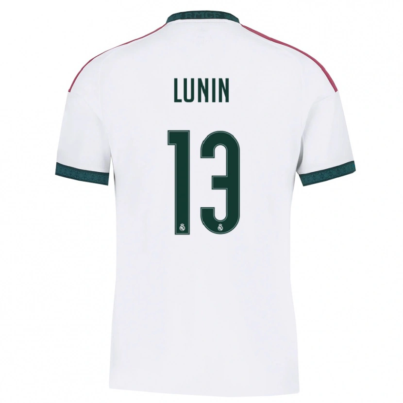 Danxen Kvinnor Andriy Lunin #13 Mörkgrön Vit Röd Hemmatröja Matchtröjor 2026/27 Tröjor T-Tröja