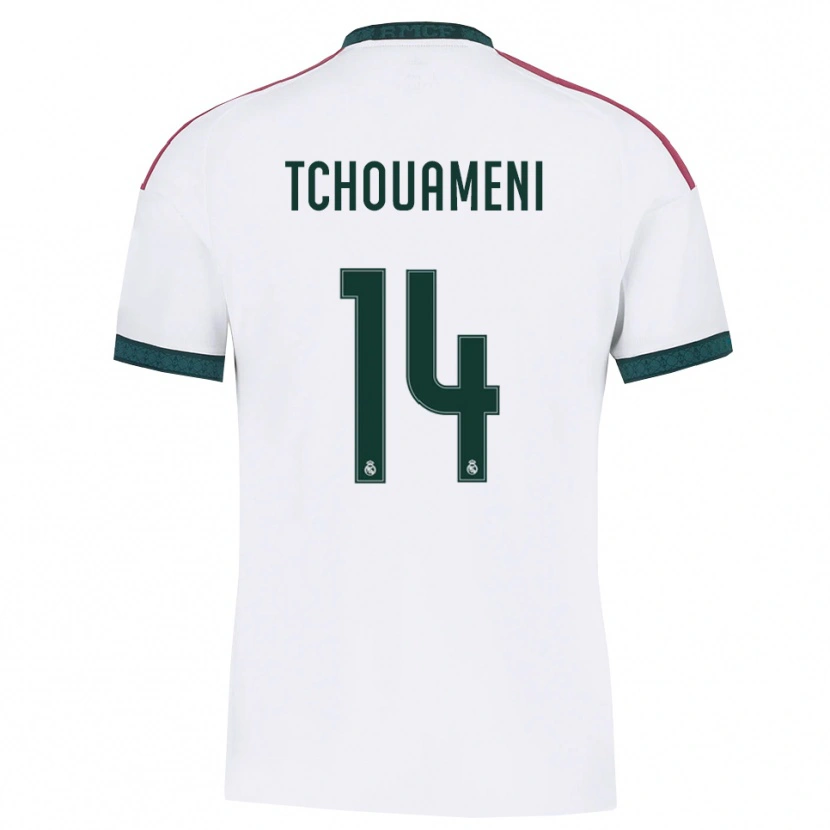 Danxen Kvinnor Aurélien Tchouaméni #14 Mörkgrön Vit Röd Hemmatröja Matchtröjor 2026/27 Tröjor T-Tröja