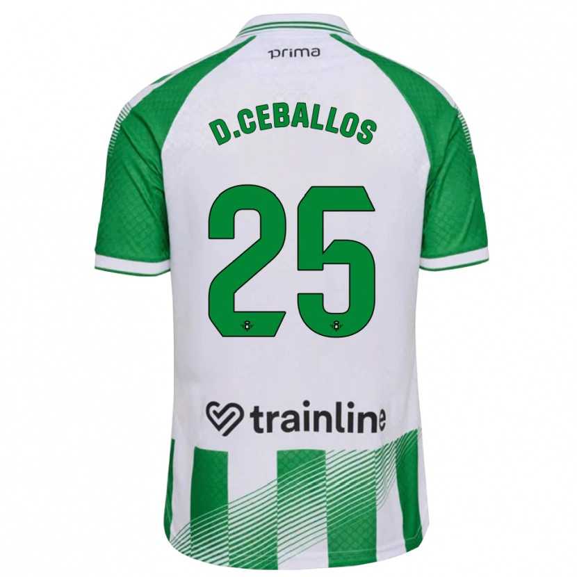 Danxen Kvinnor Dani Ceballos #25 Ljusgrön Svart Vit Hemmatröja Matchtröjor 2026/27 Tröjor T-Tröja