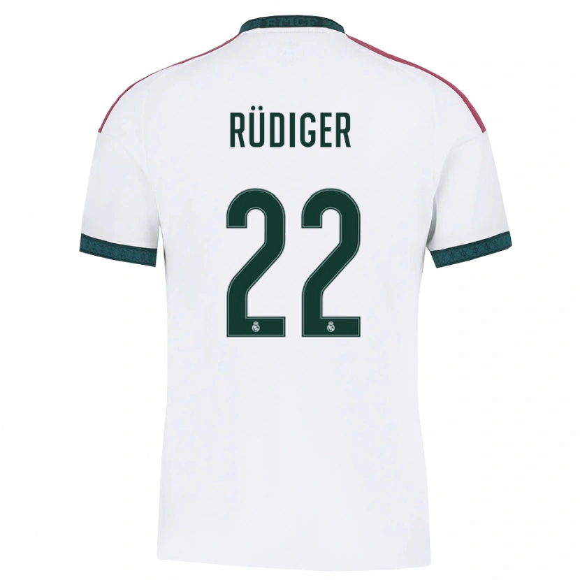 Danxen Kvinnor Antonio Rüdiger #22 Mörkgrön Vit Röd Hemmatröja Matchtröjor 2026/27 Tröjor T-Tröja