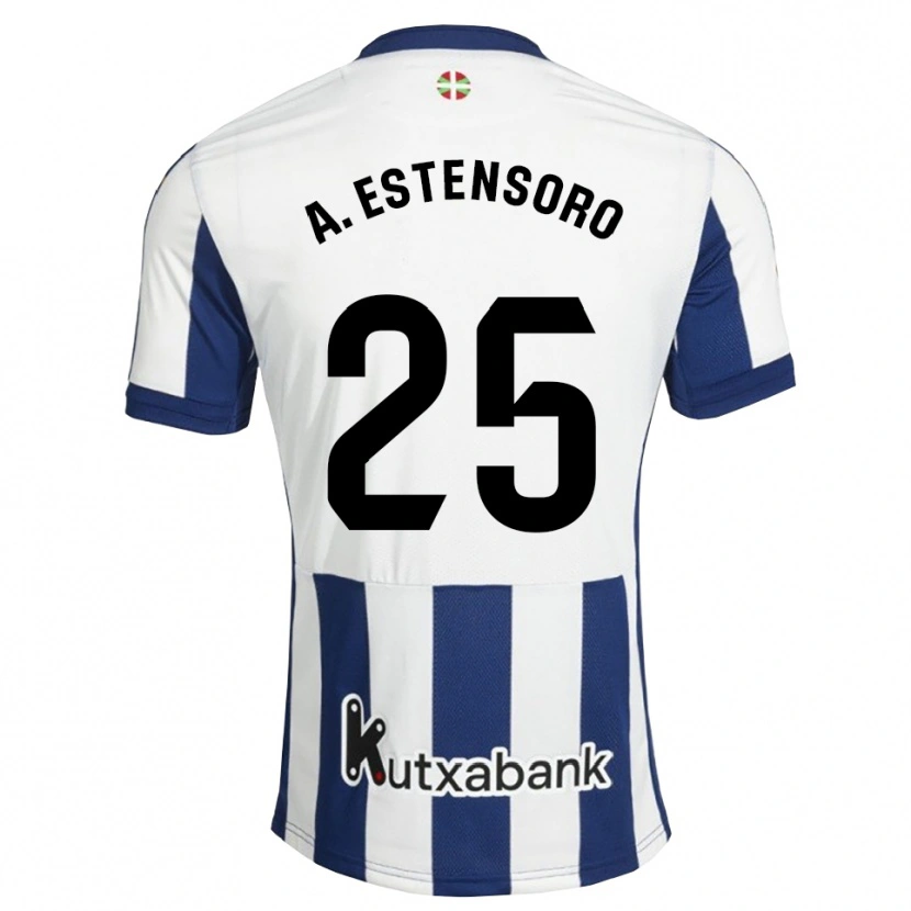 Danxen Kvinnor Alazne Estensoro #25 Marinblå Vit Guldbrun Hemmatröja Matchtröjor 2026/27 Tröjor T-Tröja
