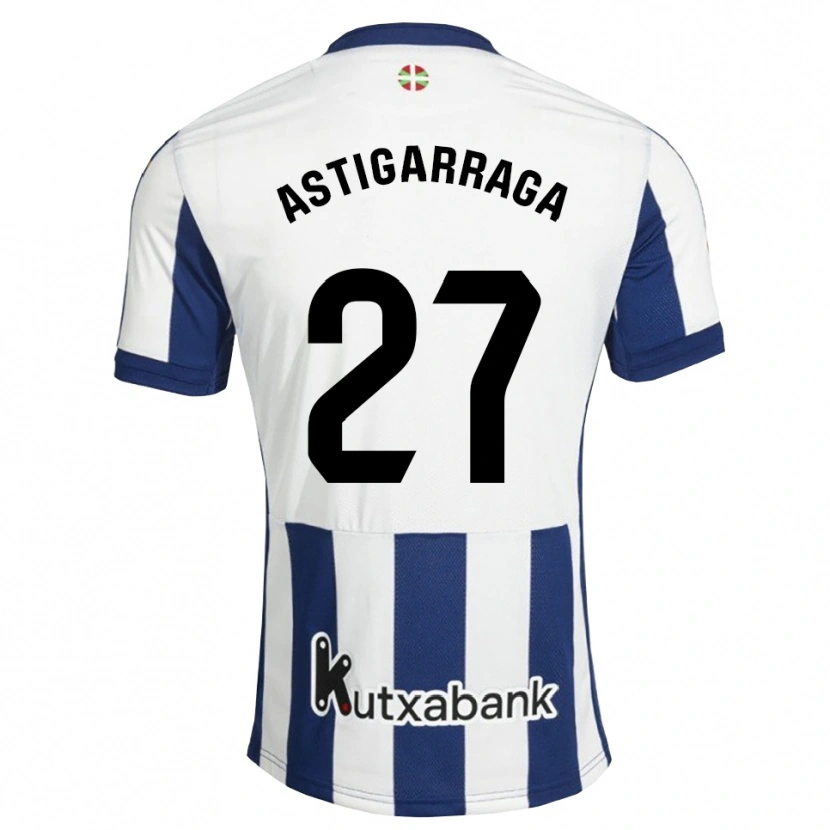 Danxen Kvinnor Eneko Astigarraga #27 Marinblå Vit Guldbrun Hemmatröja Matchtröjor 2026/27 Tröjor T-Tröja
