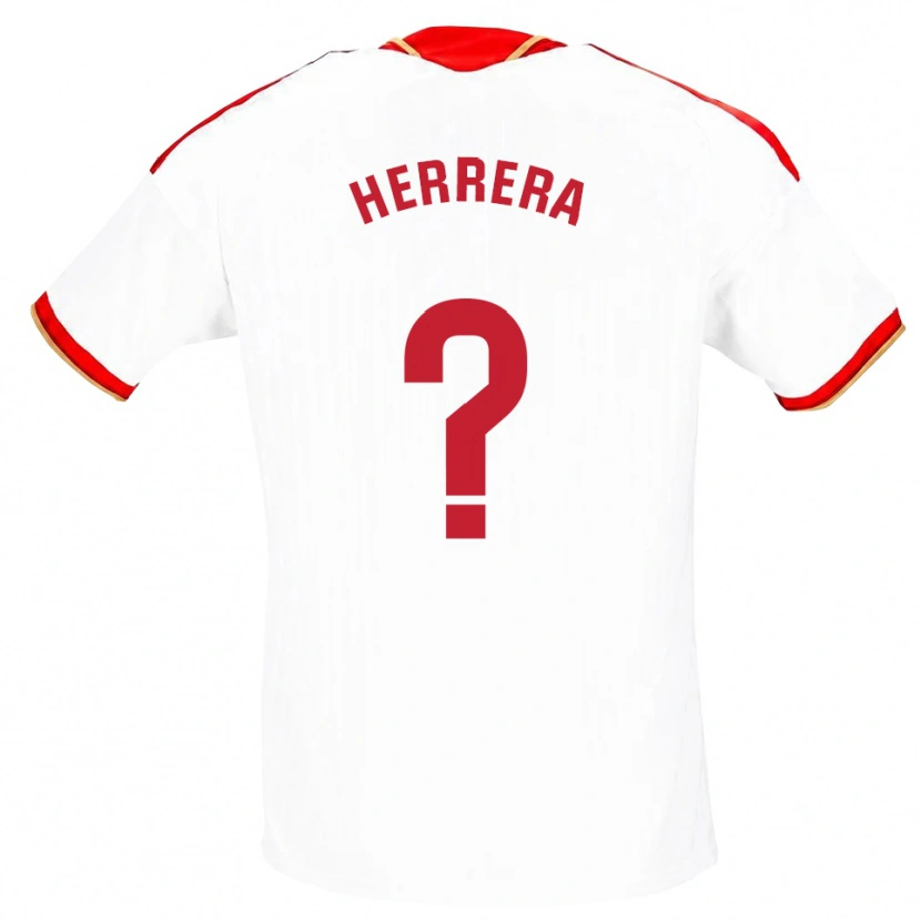 Danxen Kvinnor Dani Herrera #0 Vit Röd Hemmatröja Matchtröjor 2026/27 Tröjor T-Tröja