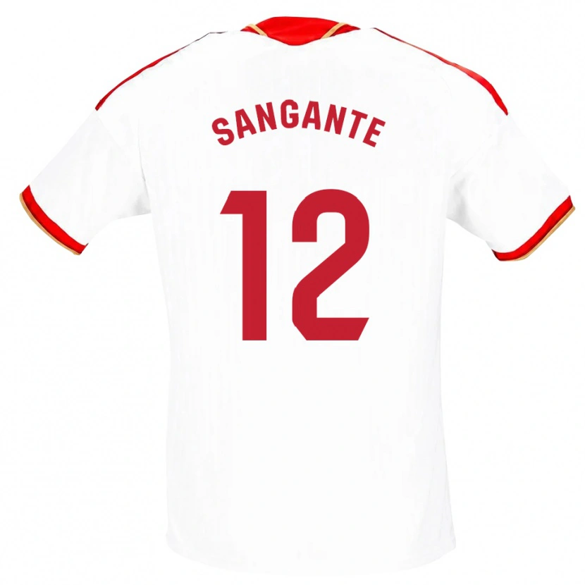 Danxen Kvinnor Arouna Sangante #12 Vit Röd Hemmatröja Matchtröjor 2026/27 Tröjor T-Tröja