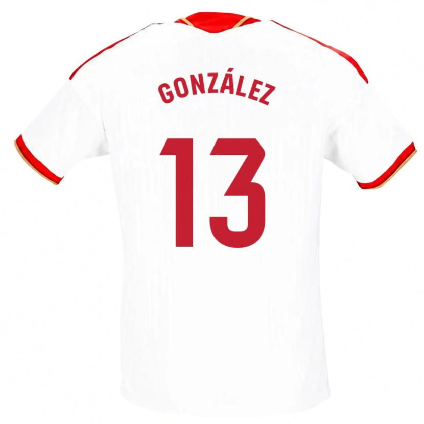 Danxen Kvinnor Fran González #13 Vit Röd Hemmatröja Matchtröjor 2026/27 Tröjor T-Tröja
