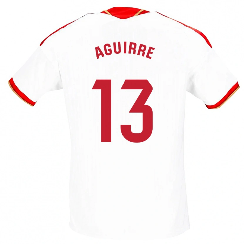 Danxen Kvinnor Yolanda Aguirre #13 Vit Röd Hemmatröja Matchtröjor 2026/27 Tröjor T-Tröja