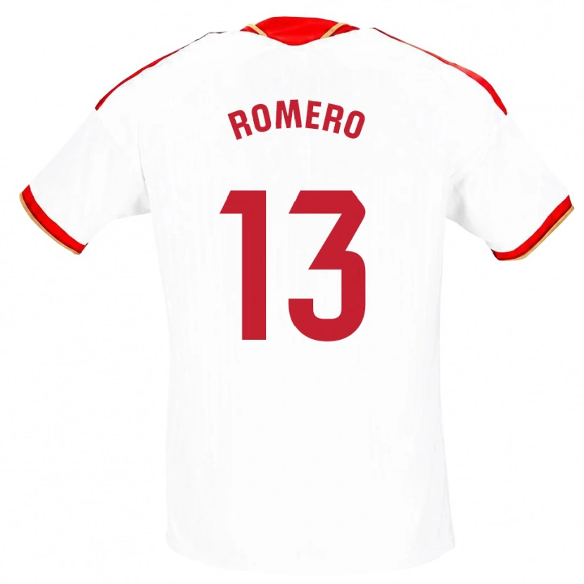 Danxen Kvinnor Rafael Romero #13 Vit Röd Hemmatröja Matchtröjor 2026/27 Tröjor T-Tröja