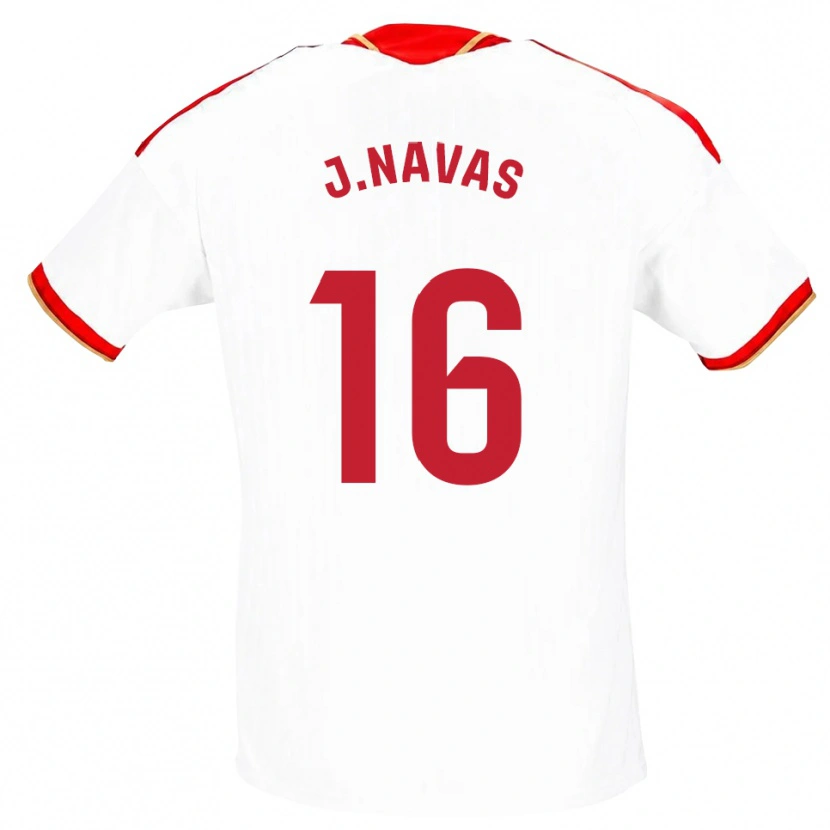 Danxen Kvinnor Jesus Navas #16 Vit Röd Hemmatröja Matchtröjor 2026/27 Tröjor T-Tröja