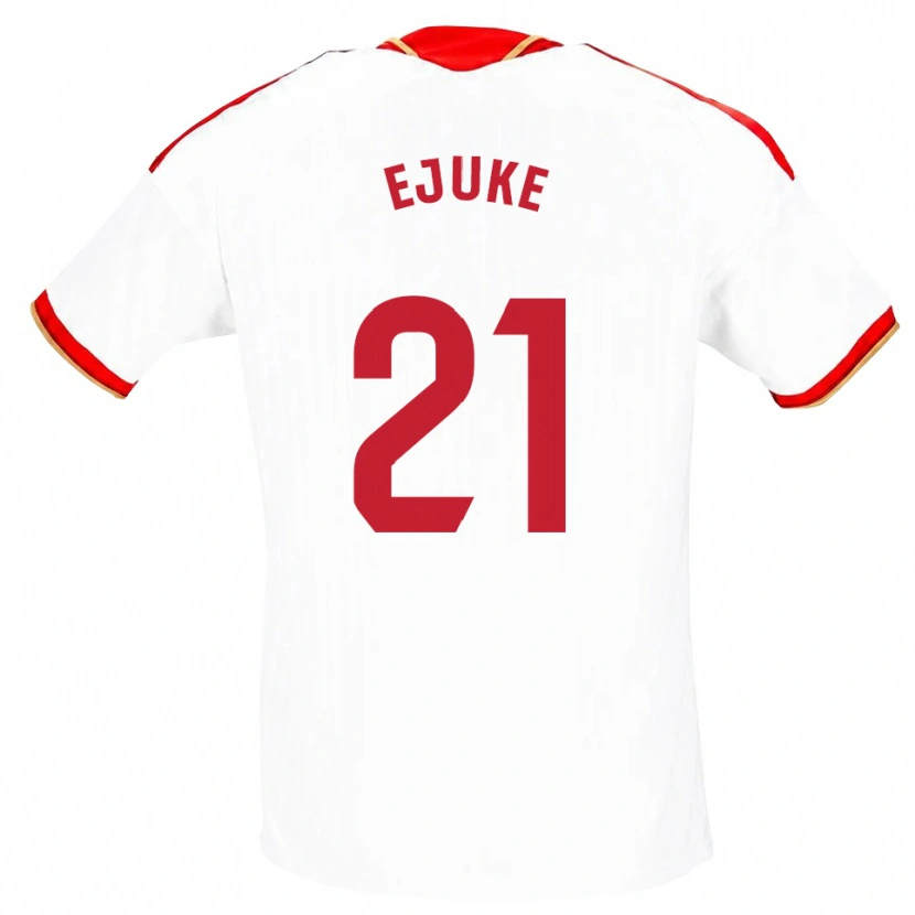 Danxen Kvinnor Chidera Ejuke #21 Vit Röd Hemmatröja Matchtröjor 2026/27 Tröjor T-Tröja