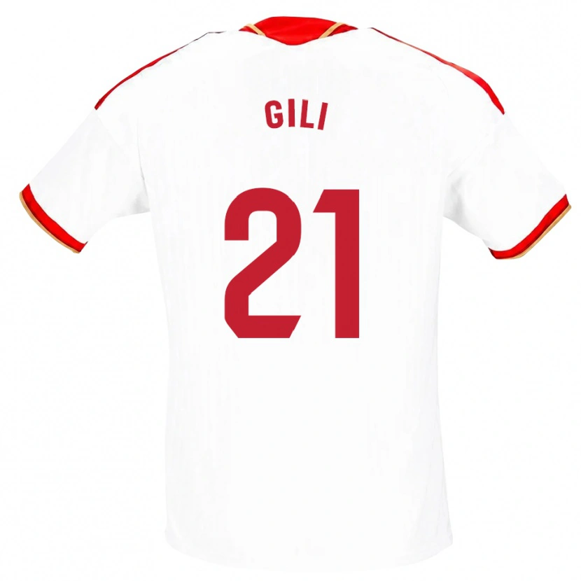 Danxen Kvinnor Gemma Gili #21 Vit Röd Hemmatröja Matchtröjor 2026/27 Tröjor T-Tröja