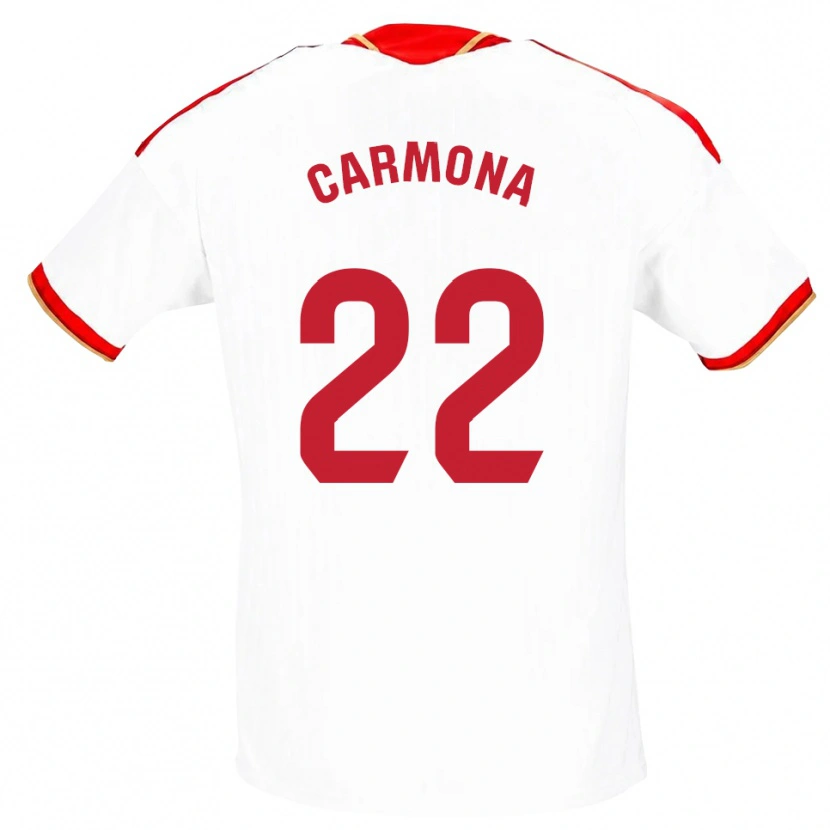 Danxen Kvinnor José Ángel Carmona #22 Vit Röd Hemmatröja Matchtröjor 2026/27 Tröjor T-Tröja